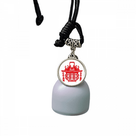 

chinese red lotus pattern wind chimes bell car pendant