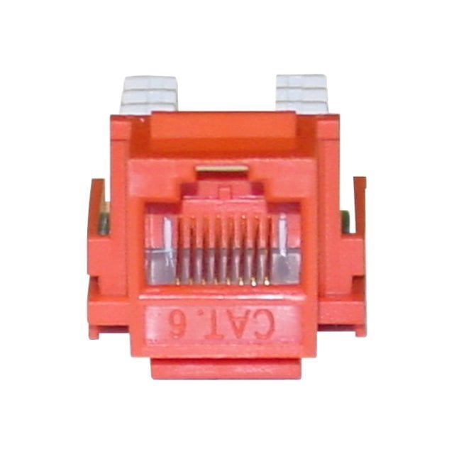 CableWholesale.com CAT6 Keystone Insert Jack - Modular insert - CAT 6 - RJ-45 - orange