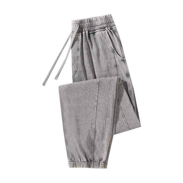 Pantalones largos para hombre, informales, lisos, con cremallera, a la moda, de manga larga, con cuello alto, blusa, pantalones largos de algodón para hombre