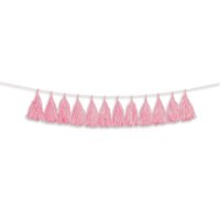 Darice Pink Tissue Tassel Garland, 12 Tassels, 6ft