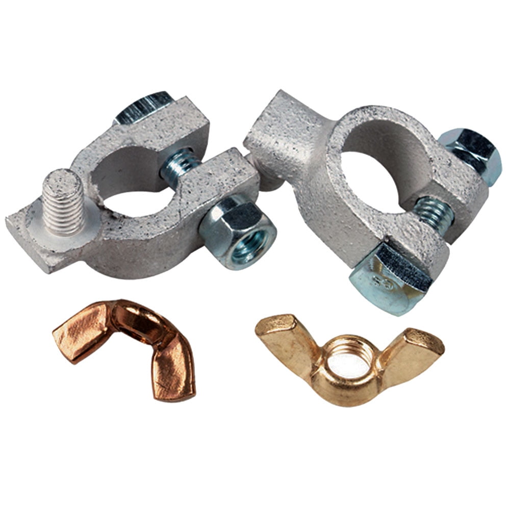Ancor 260322 Tinned Brass Battery Terminals 5/16" Negative & 3/8" Positive