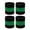 Black Green Black, variant on Couver Terry Cloth Two Color Striped Wrist Sweatbands, Golden Yellow Blue Golden Yellow, One Size, 2 Pairs