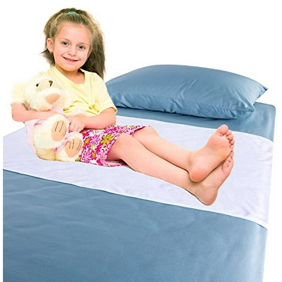 Chummie Luxury Reversible Rayon Bamboo Waterproof Bedding Overlay for Children, Teens & Adults with Bedwetting & Incontinence, Holds Up To 6 Cups Of Urine, Machine Washable, Dryer Friendly, 40" x 28"