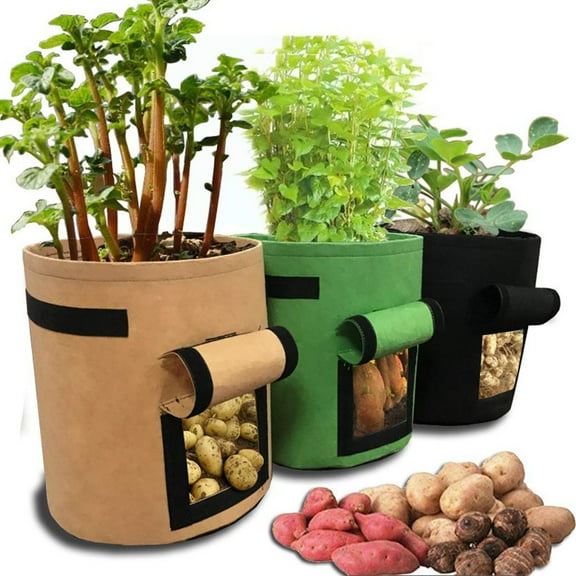 Vikakiooze 3 Color Gardening Items, Garden sweet potato potato planting bag grow bag plant bag beauty planting bag planting tree bag plant growth bag