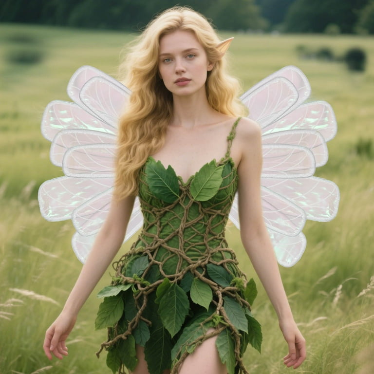 green emerald velvet dress Pink Fairy Wings - Fairy Costume Accessories for Women main image 1