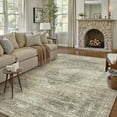 thumbnail image 2 of BERTHMEER 8'x10' Area Rugs for Living Room Large Vintage Tawny Carpets for Bedroom Office Machine Washable Light Brown Farmhouse Dining Room Oriental Rugs Non Slip Traditional Distressed Rugs, 2 of 8