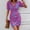 Pink, variant on AOOCHASLIY Miss Dress Fall Women Short Sleeved V-neck Waist To Knee Casual Fashion Leopard Printed Dress