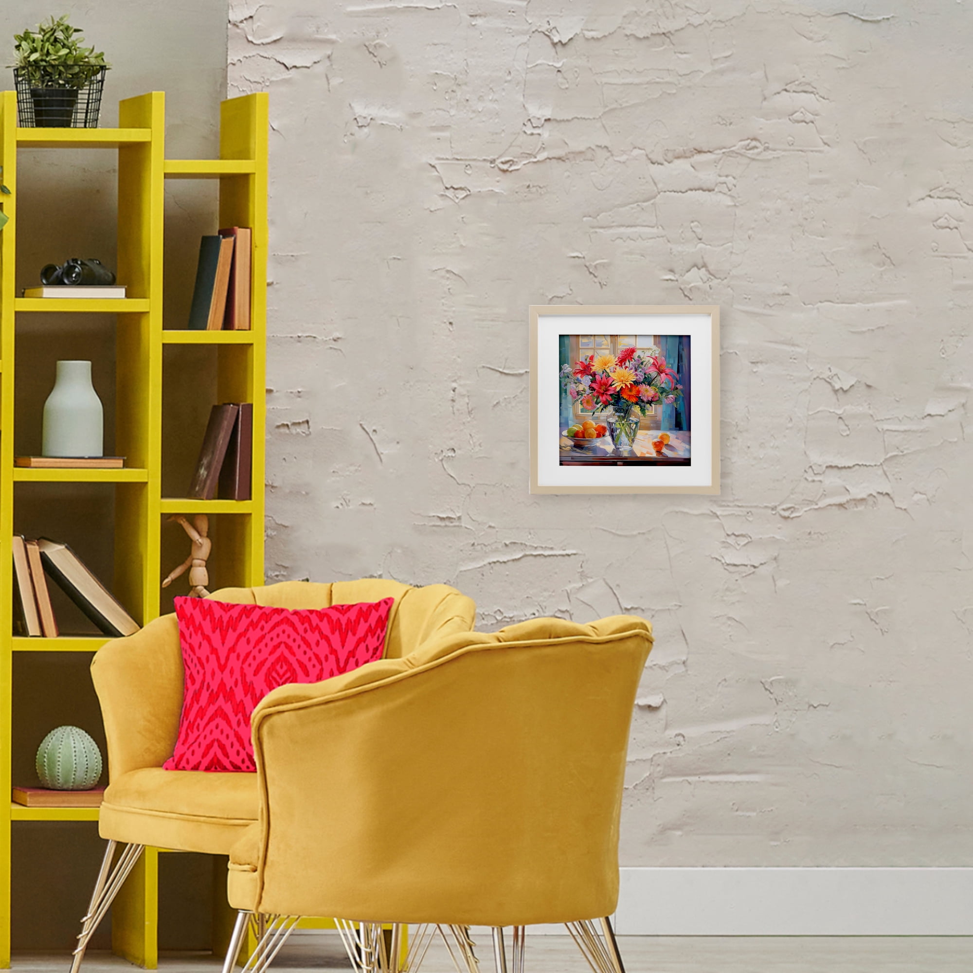 Stupell Industries Summer Flowers & Fruit Birch Framed Print Under Glass, design by Creative Studio