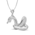 thumbnail image 4 of Silver Chain Necklace for Women – .925 Sterling Silver Duck Necklace – Chic, Stunning Silver Statement Necklace Gifts by JewelersClub, 4 of 4