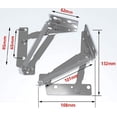 thumbnail image 5 of 1 Pair 80 Degree Cabinet Hinge Full Hinge Lid Furniture Base Spring Hinge, 5 of 5