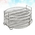 thumbnail image 3 of 1 Set 5 Layers Dehydrator Rack Air Fryer Cooker Rack Stainless Steel Stand Accessories Compatible with Ninja Foodi Grill 6.5 Quarts and 8 Quarts (Assorted Color), 3 of 8