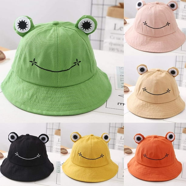 Frog Bucket Hat, Cute Frog Fisherman Hat Summer Bucket Sun Hat Outdoor  Fishing Sunshade Cap for Adults Children 