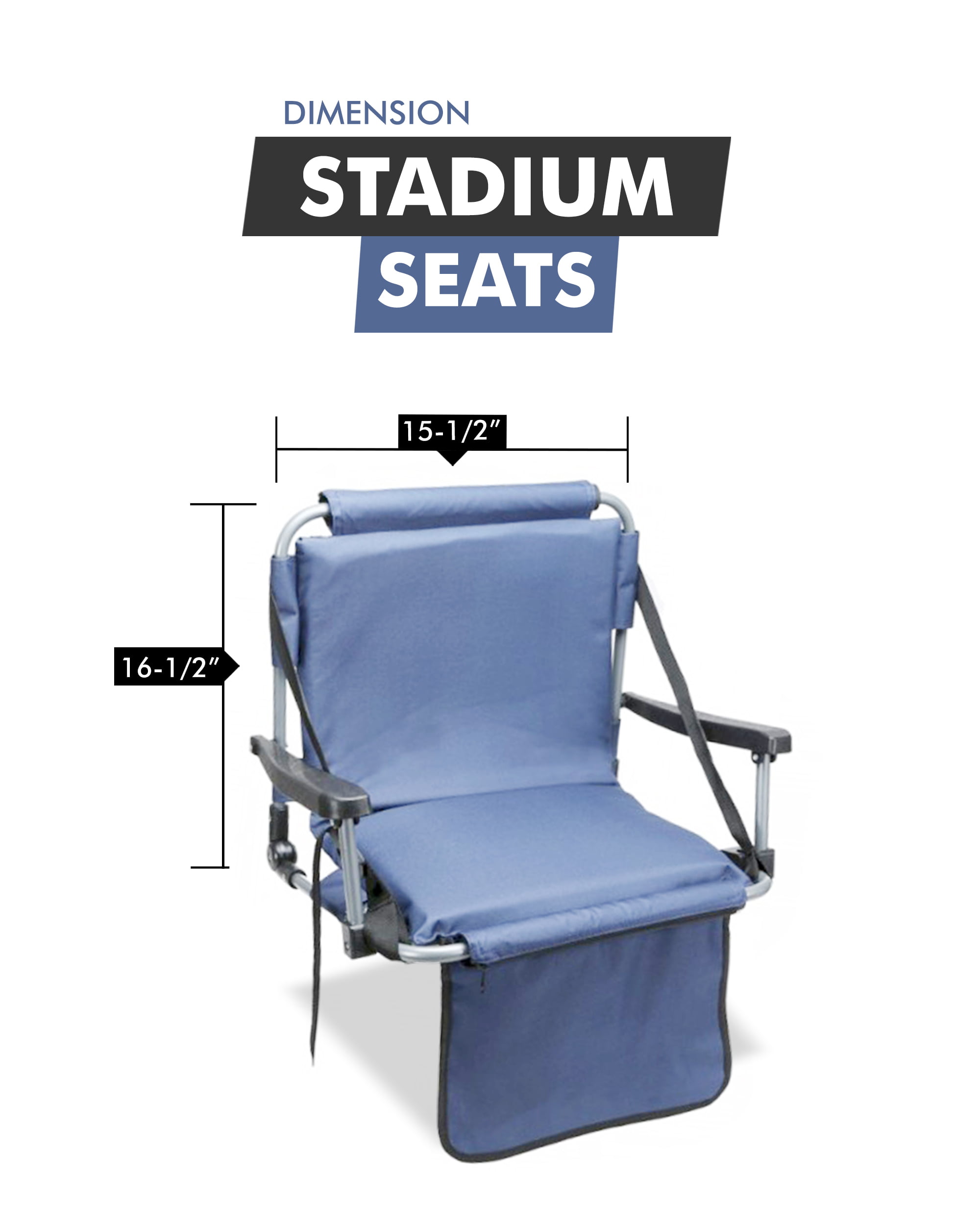 Arlmont & Co. Charnetta Folding Stadium Seat with Cushions