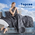 thumbnail image 2 of Manta con peso Topcee 5,5 kg 122x183 cm Gris suave y refrescante, 2 of 7