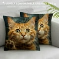 thumbnail image 3 of JEUXUS  Cats Throw Waist Pillow Cases Welcome We Hope You Like Cats Paw Prints  Lumbar Pillow Cover  Home Decor Rectangular Cushion Cover for Sofa Couch, Black White, 3 of 5