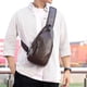 thumbnail image 5 of Bolsa de Hombro de Cuero para Hombres y Mujeres, Mochila, Bolsas de Pecho Crossbody, Bolso de Viaje de Gran Capacidad con Agujero para USB y Auriculares, Gran Capacidad, Viaje al Hombro, Color Caoba O, 5 of 7
