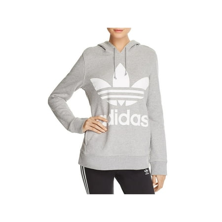 Adidas Originals Women's Logo Running Hoodie Grey Size X-Small