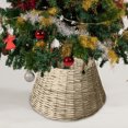 thumbnail image 4 of YOHAVEN Christmas Tree Skirt 22", Natural Woven Wicker Tree Collar Rustic Farmhouse Xmas Holiday Decorations For Living Room Office Party Christmas Tree Base Cover, 4 of 5