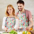 thumbnail image 5 of Pioneer Flower Floral Print Pattern Apron-Garden Aprons for Women with Pockets-Cotton Linen Waterproof Kitchen Cooking Gardening Aprons Adjustable for Kitchen,Cooking,BBQ and Salon 33x27 Inch, 5 of 7