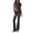 Dark Gray, variant on LYMAYTER Casual Outfits for Women Cozy 2 Piece Lounge Set Short Sleeve Crop Top Fold Over Flare Pants