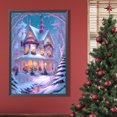 thumbnail image 4 of Pintura de diamante 5D DIY, taladro redondo completo, Castillo de nieve, decoración del hogar, arte artesanal, 40x60cm, 4 of 9