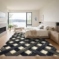 thumbnail image 3 of ODIKA 2'x3' Machine Washable Non-Slip Area Rug, Distressed Black High Traffic Rug, Beige, 1009910, 3 of 7