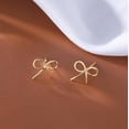 thumbnail image 6 of Solid 925 Sterling Silver Bow Stud Earrings for Women Teens Ribbon Stud Earrings Bowknot, 6 of 12