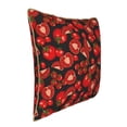thumbnail image 2 of Fotbe Tomato Pattern Velvet Decorative Throw Pillow Covers with Elegant Piping, Soft Plush Cushion Cover for Sofa, Bed, Car, Office-16"x16", 2 of 8