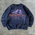 thumbnail image 4 of Thunder Horses Sweatshirt | Vintage Lightning Wild Mustang Pullover, 4 of 6