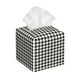 thumbnail image 1 of Fotbe Houndstooth Black And White Porta Pañuelos Decorativo de Cuero, Caja Cuadrada Moderna para Pañuelos Faciales, Organizador y Dispensador 5x5x5'', 1 of 7