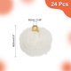 thumbnail image 2 of Uxcell 24Pcs Pom Pom Charm, 20mm Faux Fur Fluffy Fuzzy Keychain Pendants Balls, Soft Puff PomPom Charm Ball para manualidades de bricolaje, aretes, llaveros y fabricación de joyas, amarillo y blanco, 2 of 6