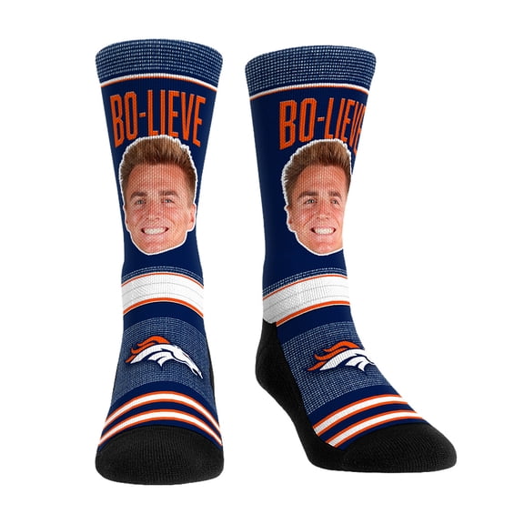 Unisex Rock Em Socks Bo Nix Denver Broncos Playmaker Crew Socks