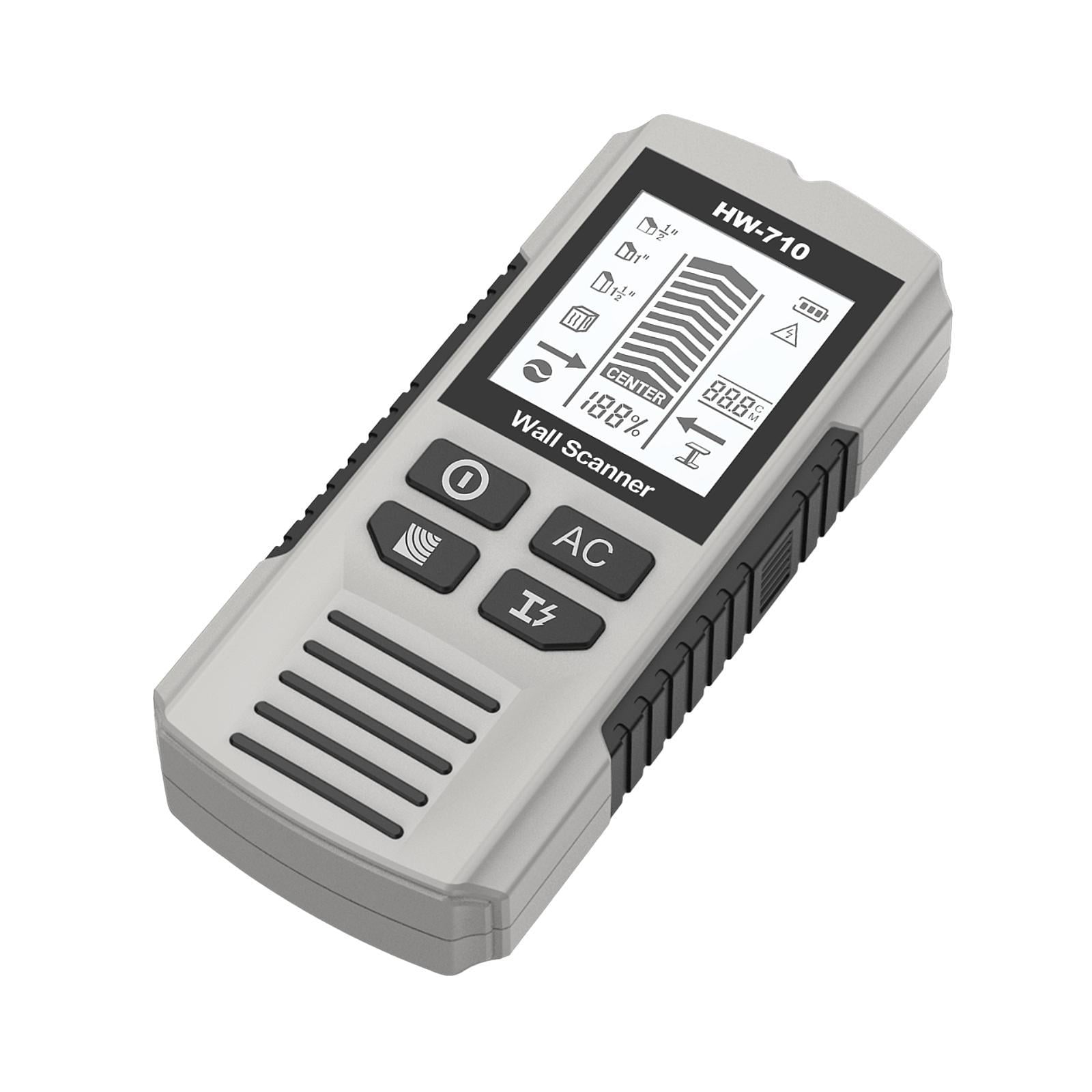 MAGIDEAL 5 in 1 Wall Scanner Auto Calibration 15x6.7x3cm with Audio Alarm Silvery