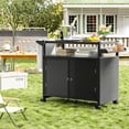 thumbnail image 2 of Tolead Outdoor Rolling Wicker Bar Cart, Patio Rattan Wicker Table with Wine Storage and Spice Rack for Pool, Party, Backyard, 2 of 7