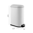 thumbnail image 4 of happimess Roland Mini 2.6-Gallon Step-Open Trash Can, Cotton White, HPM1009C, 4 of 11