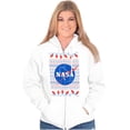 thumbnail image 3 of Ugly Christmas Pattern NASA Logo Zip Up Hoodie Men's Women's Brisco Brands S, 3 of 6