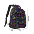 thumbnail image 2 of Goofa Graffiti Art Pattern Comfortable Student Backpack - Ergonomic Design, Durable, Water-Resistant, Multi-Compartment,Travel, and Outdoor Activities, 2 of 5