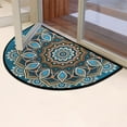 thumbnail image 6 of 30X18 Inch Half Round Door Mat Blue Mandala Half Circle Rug Indoor Anti-Skid Semi Circle Doormat Entrance Floor Rug for Bathroom Kitchen Living Room Area Rugs 24*36in, 6 of 6