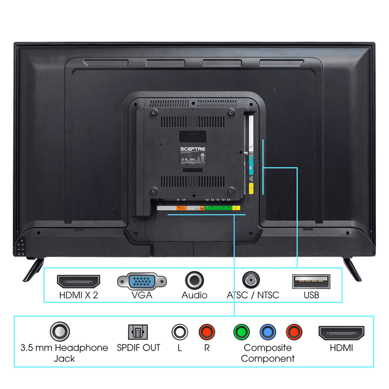 Sceptre 43" Class 1080P FHD LED TV X435BV-F feature detail