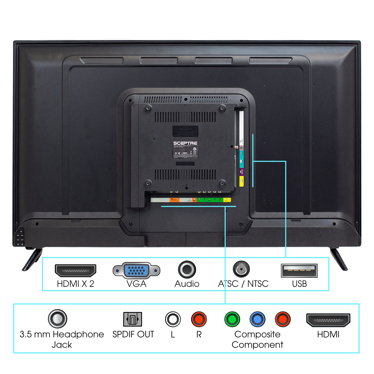 Sceptre 43" Class 1080P FHD LED TV X435BV-F - image 3 of 10