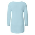 thumbnail image 5 of V Neck Sweaters for Women Oversized Warm Sweater Soft Pullover Sweater Light Blue XXXXXL, 5 of 7