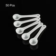 thumbnail image 3 of Unique Bargains Micro Spoons 1 Gram Measuring Scoop Plastic Round Bottom Mini Spoon with Hanging Hole 50 Pack, 3 of 6