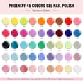 thumbnail image 2 of Kit de esmaltes de uñas en gel Phoenixy UV Light, 45 colores, juego de 64 piezas, 2 of 7