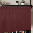 thumbnail image 5 of Pure Oxblood Red Kitchen Valances for Windows, Contemporary Solid Color Minimalist Art Bathroom Window Valances 54x18 Inch Rod Pocket Window Treatments Valance Curtains for Living Room Bedroom Decor, 5 of 9