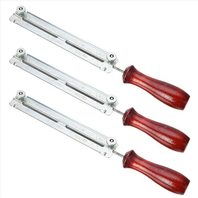 3piezas 3/16 Pulgada 4.8mm Afilador de Afilado Plano Redondo Fuerza Sostenedor de Herramientas de Cadena Motosierra Kit de Manejar