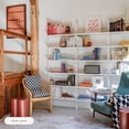 thumbnail image 5 of Nathan James Theo 6-Shelf Tall Bookcase Wall Mount Bookshelf White Wood with White Metal Frame White, 5 of 10