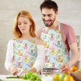 thumbnail image 3 of Pastel Princess Flower Pattern Apron-Garden Aprons for Women with Pockets-Cotton Linen Waterproof Kitchen Cooking Gardening Aprons Adjustable for Kitchen,Cooking,BBQ and Salon 33x27 Inch, 3 of 7