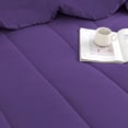 thumbnail image 6 of 3 Piece Luxury Thicker Pattern Comforter Set, 800 TC, 100% Egyptian Cotton, Twin/Twin XL Size Purple Solid Color, 6 of 6