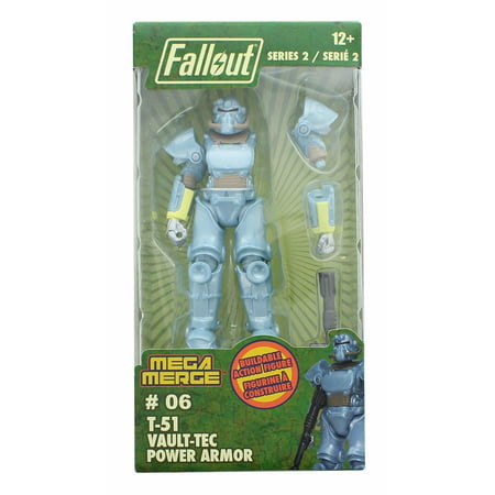 Fallout 4-Inch Mega Merge Action Figure Series 2 - T-51 Vault-Tec Power