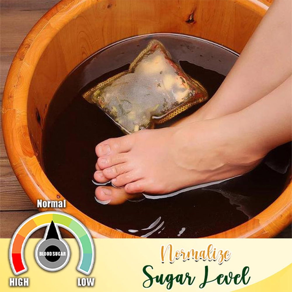 Alvantor Herbal Body Detox Foot Soak with Ginger Ginseng for Circulation Calf Tension Relief, 10pcs